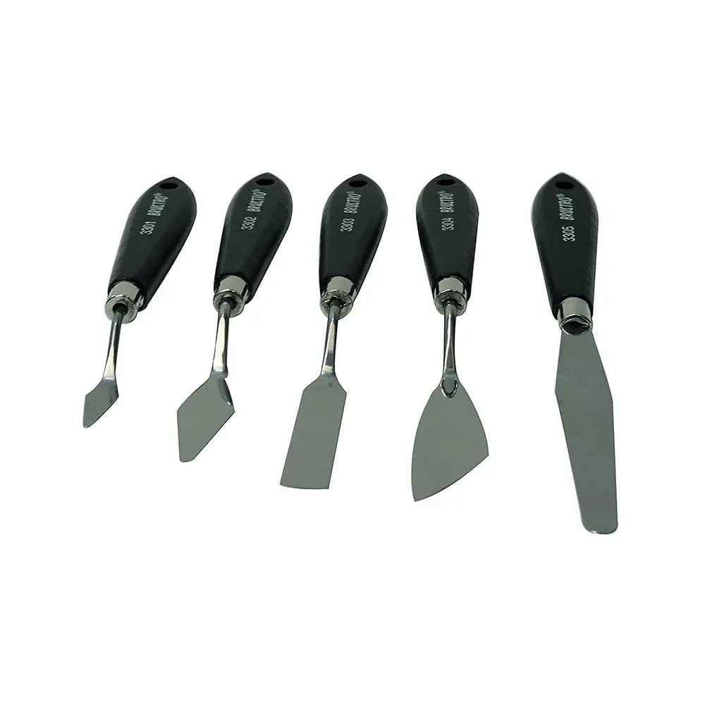 Brustro Artists Painting Palatte Knife Assorted Set Of 5 Brustro